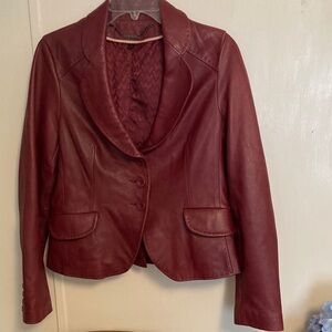 Wilsons Leather Deep Red Blazer